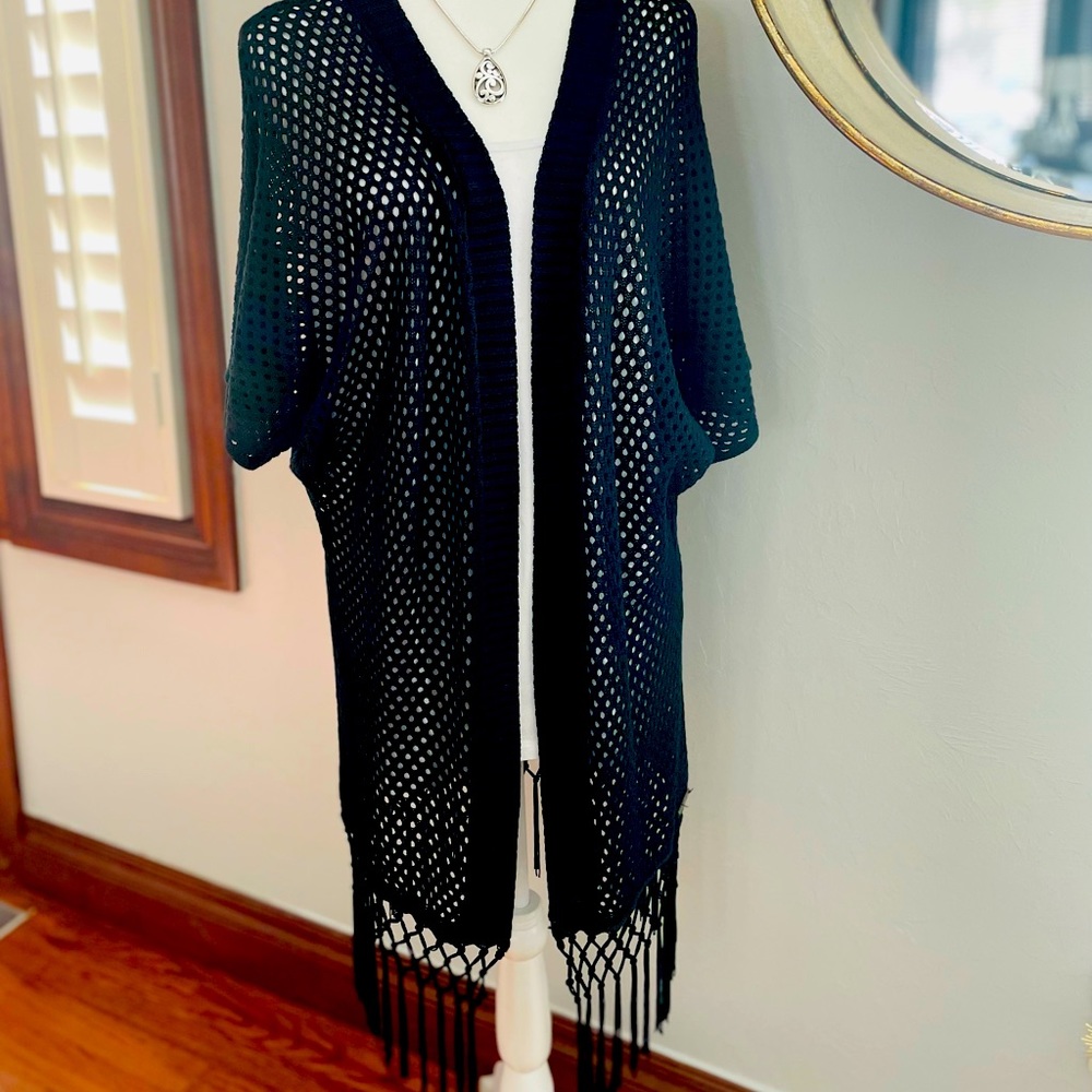 Long Fringed Celsius Premium Kimono Sz L